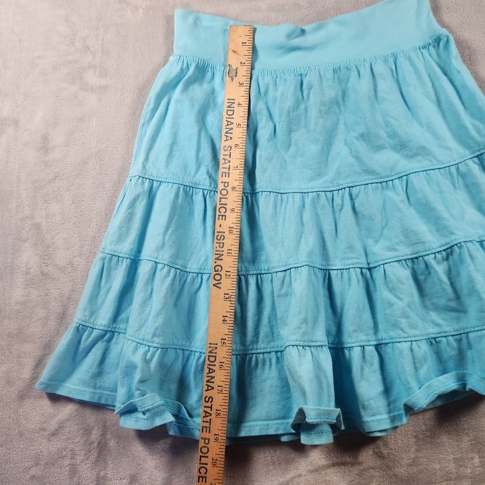 FRESH PRODUCE XS Swimming Pool BLUE $59 Tiered Jersey Cotton Skirt XS - Picture 4 of 4